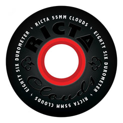 Ricta Skateboard Wheels Clouds 86a - Black / Red - Skatewarehouse.co.uk