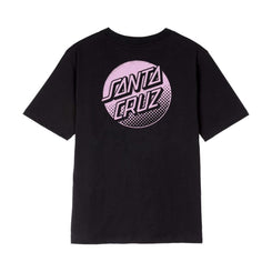 Santa Cruz Womens T-Shirt Mono Stamped Dot T-Shirt - Black - Skatewarehouse.co.uk