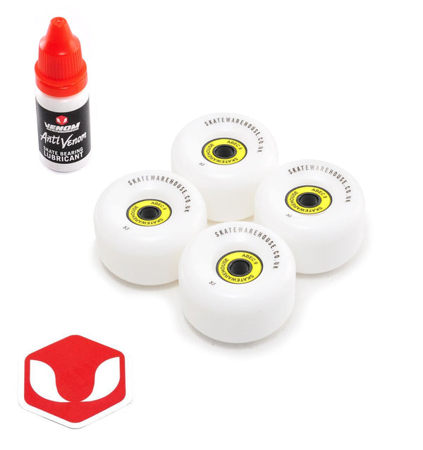 Skatewarehouse Conical Wheels with ABEC 9 Bearings Pre Installed - Skatewarehouse.co.uk