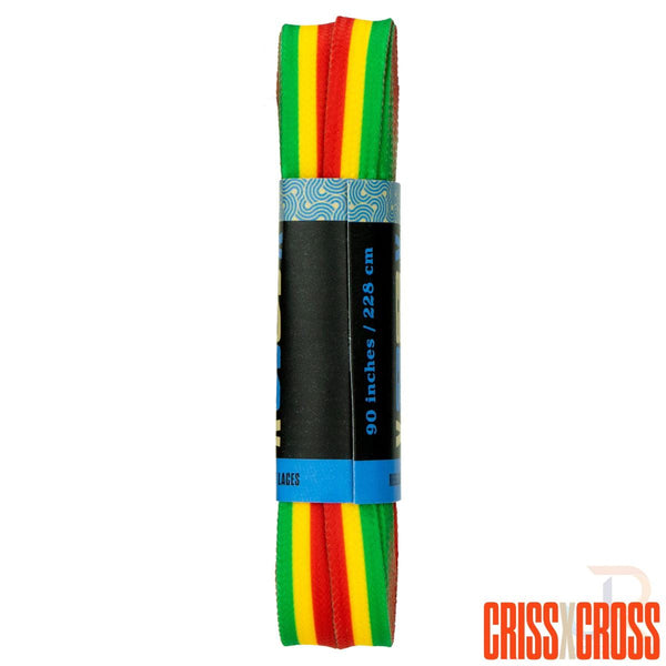 Criss Cross X Derby Laces - Trio - Grn / Red / Yel - 90