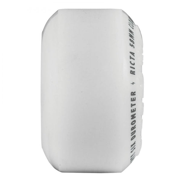 Ricta Skateboard Wheels Clouds 92a - White / Black - Skatewarehouse.co.uk