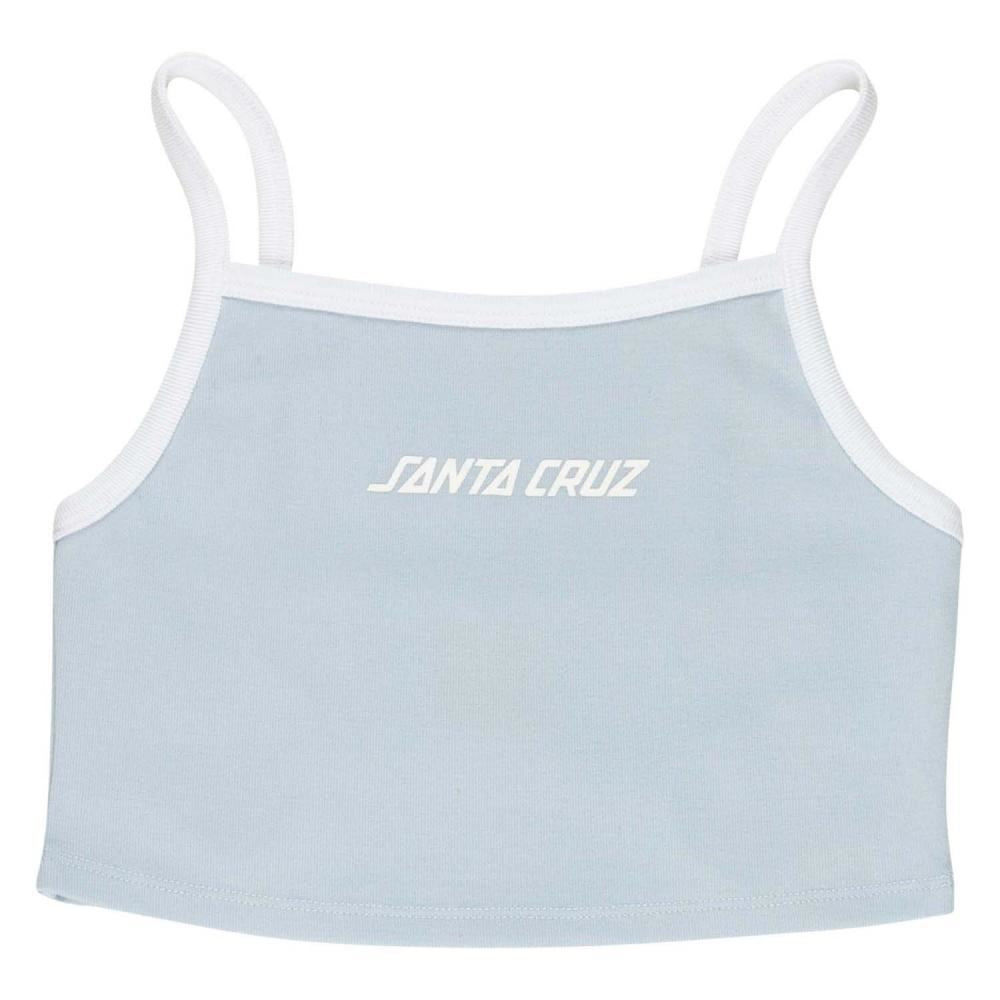 Santa Cruz Womens Vest Strip Contrast Vest - Fresh Blue / White - Skatewarehouse.co.uk