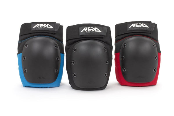REKD Skateboard Skate Scooter BMX Ramp Knee Pads - Black - Skatewarehouse.co.uk