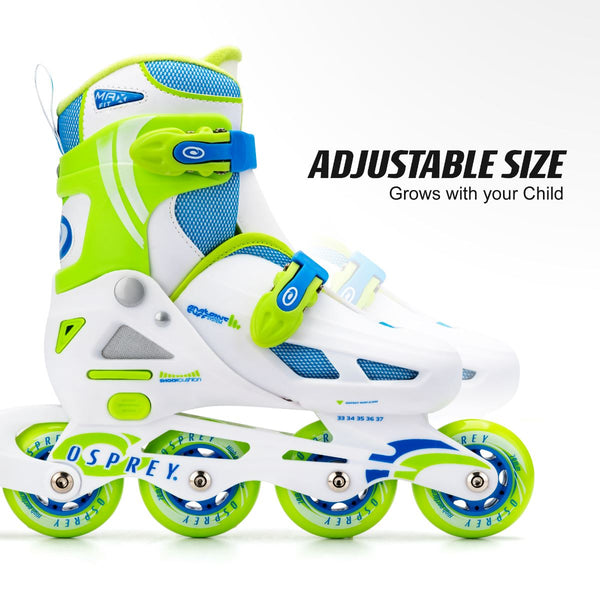Osprey Adjustable Inline Skate - Velocity - Blue - Skatewarehouse.co.uk