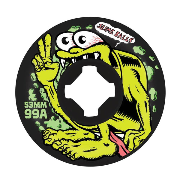 Slime Balls Hardline Skateboard Wheels Gremmie Vomit Mini 99a - Black - Skatewarehouse.co.uk