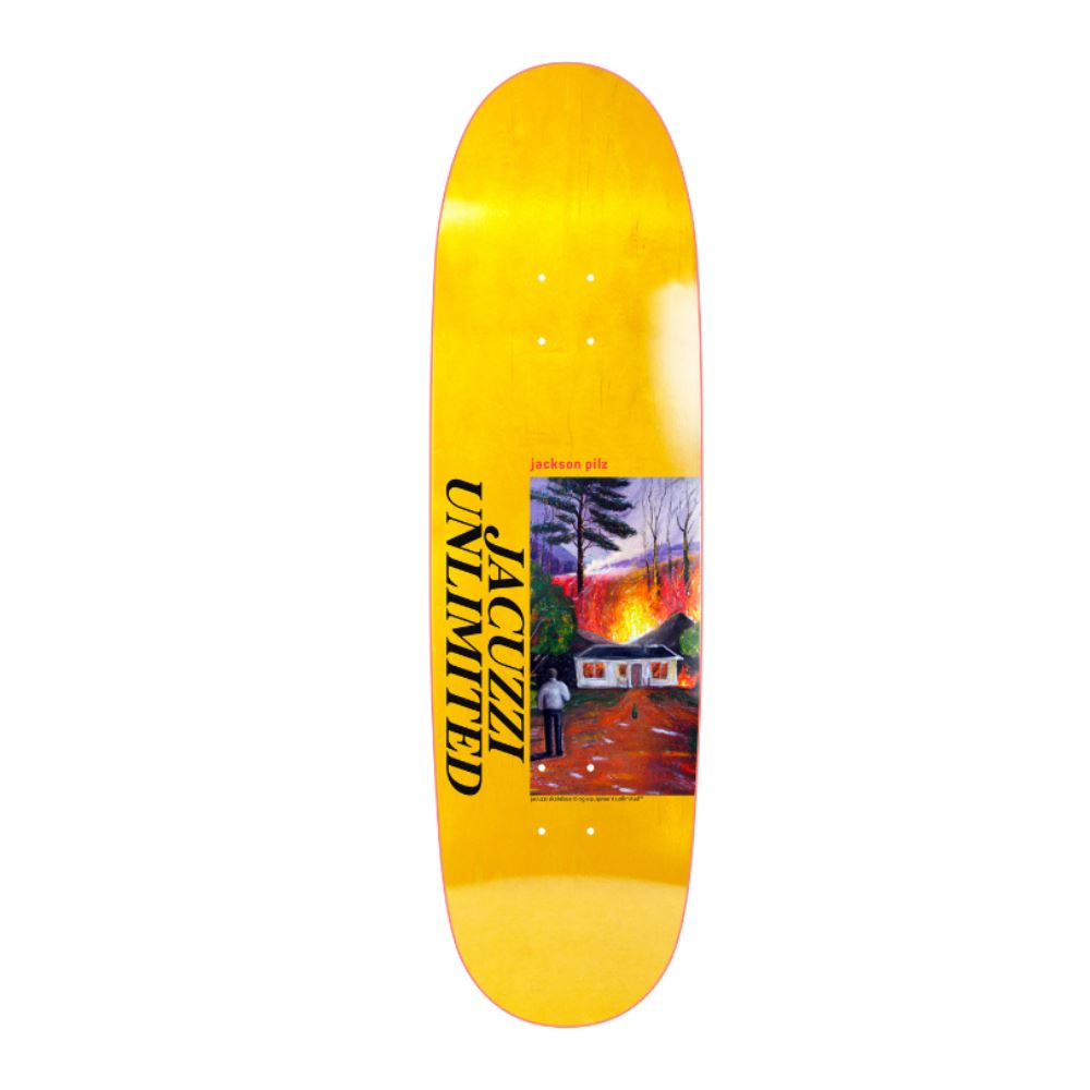 Jacuzzi Unlimited Jackson Pilz Lawn Fire - EX7 Yellow Skateboard Deck - 9.125"