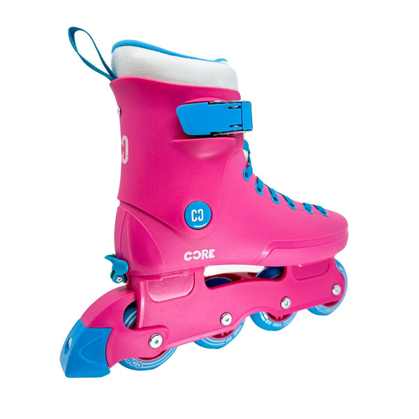 CORE Retro Inline Adjustable Skate - Pink / Blue - Skatewarehouse.co.uk