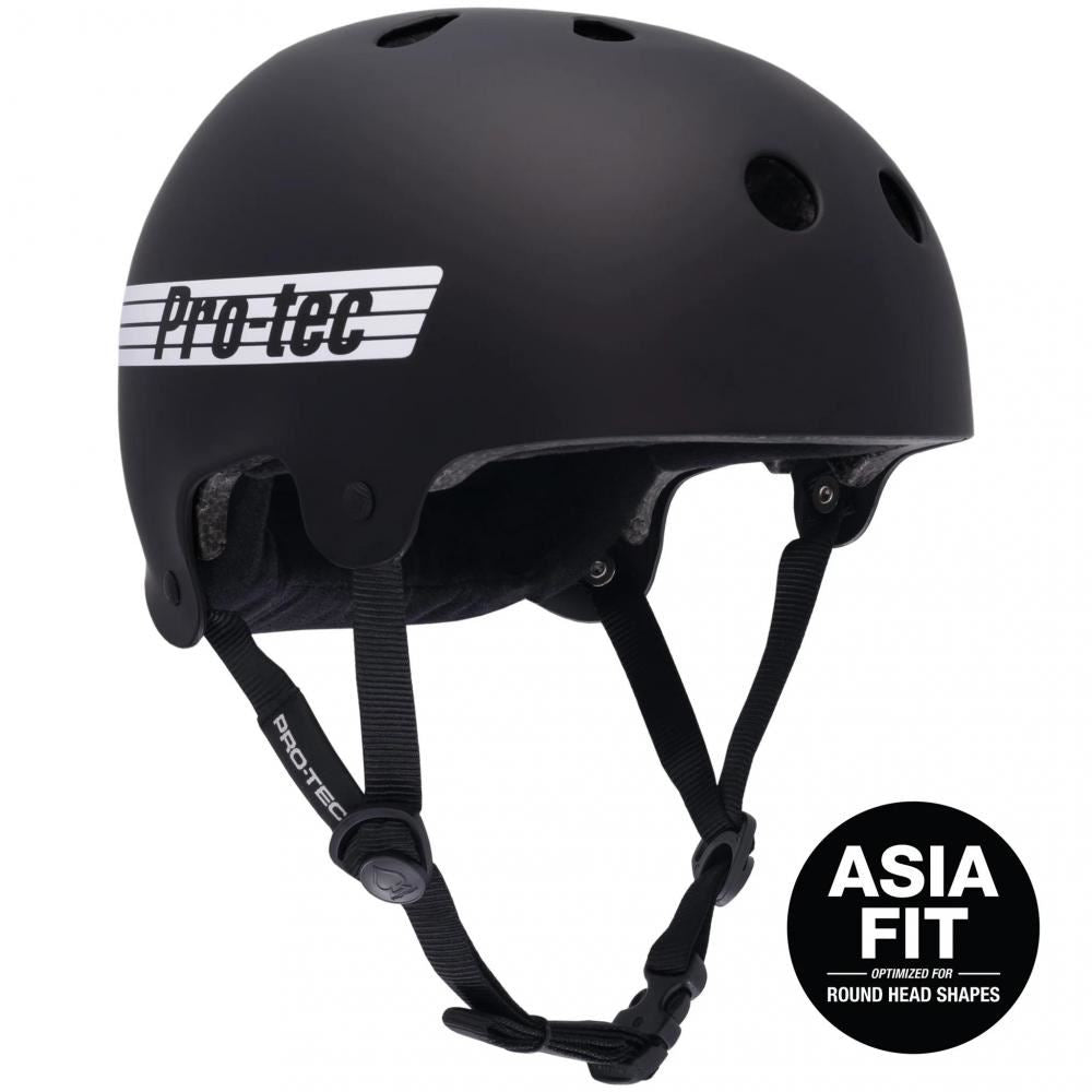 Pro-Tec Helmet Old School Low Pro Asia - Matte Black - Skatewarehouse.co.uk