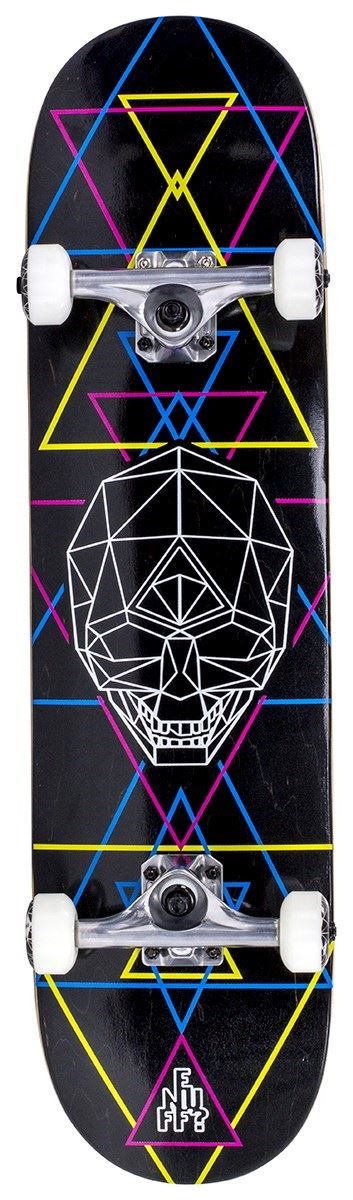 Enuff Geo Skull Complete Skateboard - CMYK - 8.0