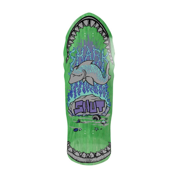 Heritage Shut 86 Shark EX7 Green Skateboard Deck - 10.375
