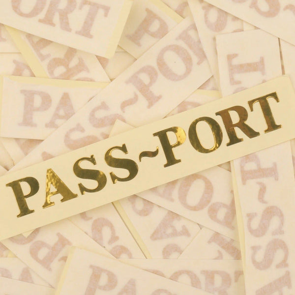 Pass~Port Sticker - Gold - One Size