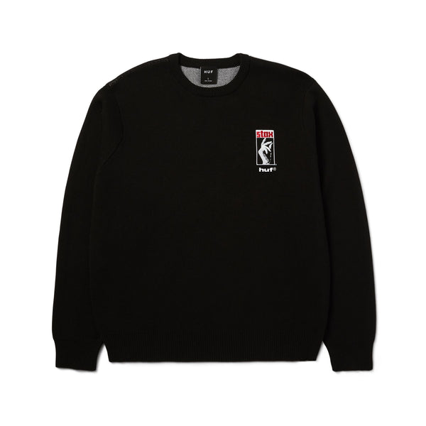 HUF Black Moses Knit Sweater (Black)