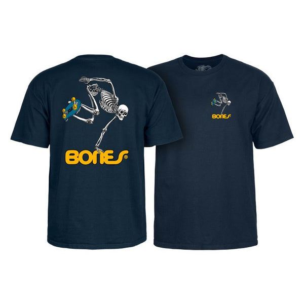 Powell-Peralta Skateboard Skeleton Youth Tee Navy - Skatewarehouse.co.uk