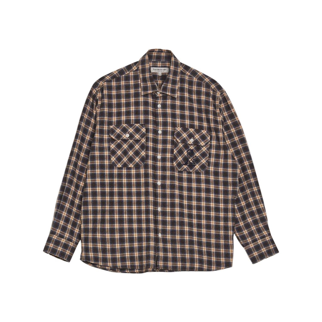 SM001-NICK Flannel (Vanilla / Brown)