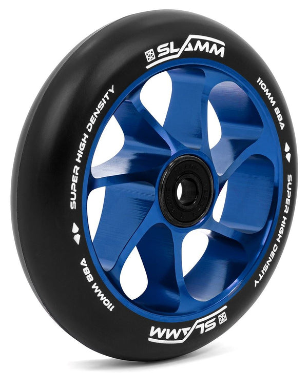 Slamm 110mm Team Wheels - Black / Blue - 110mm - Skatewarehouse.co.uk