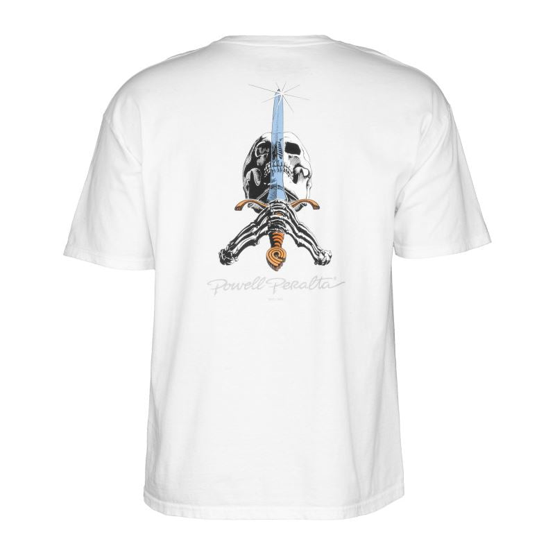 Powell-Peralta™ Skull and Sword Tee White - Skatewarehouse.co.uk
