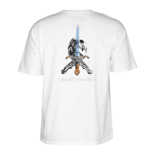 Powell-Peralta™ Skull and Sword Tee White - Skatewarehouse.co.uk
