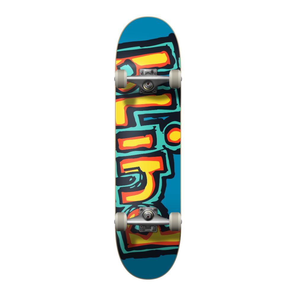 Blind Classic Matte OG Logo Bright Red / Teal Complete Skateboard - 8.0"