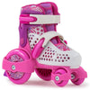 SFR Stomper Adjustable Children's Quad Skates - Pink / White - Skatewarehouse.co.uk