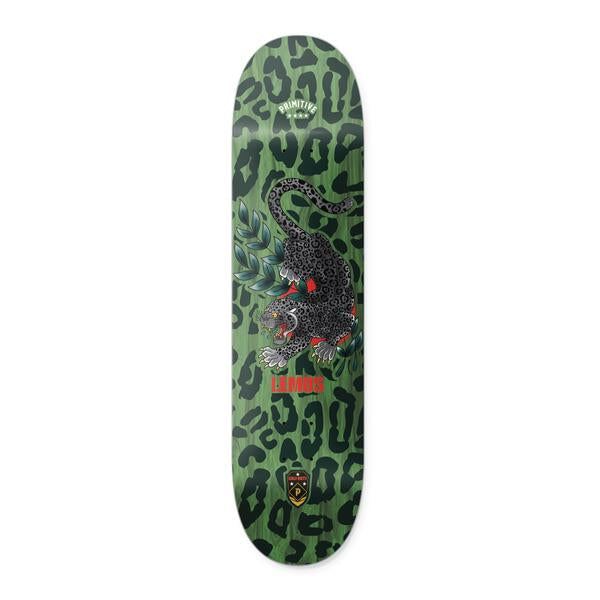Primitive Lemos Black Jaguar Skateboard Deck Green 8.25" - Skatewarehouse.co.uk