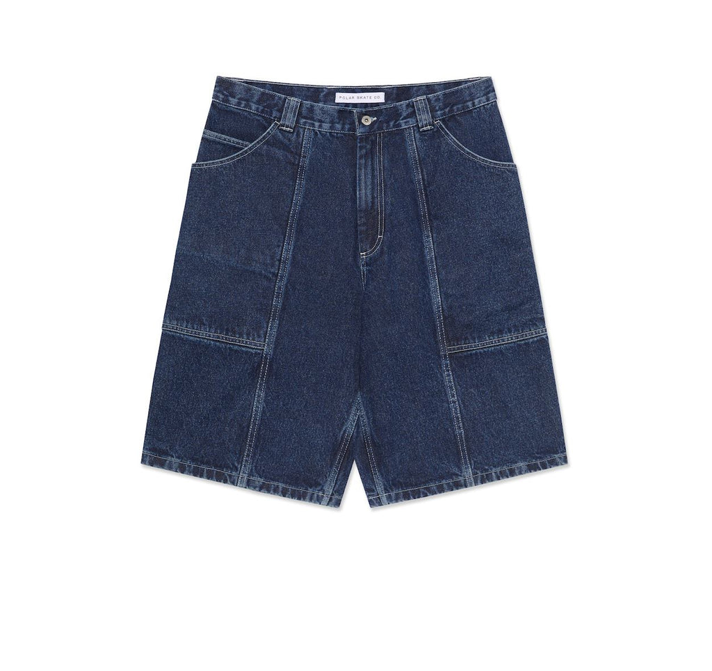 Jiro Shorts (Dark Blue w / White Stitching)
