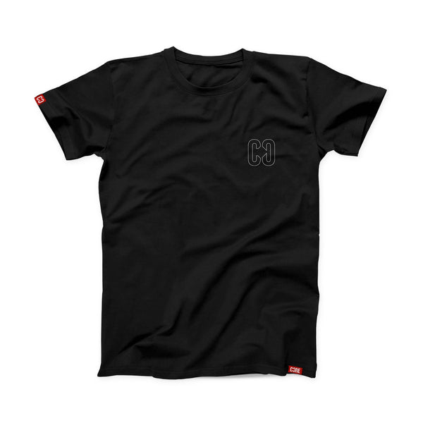 CORE Hollow Icon, Pro T-Shirt - Black - Skatewarehouse.co.uk