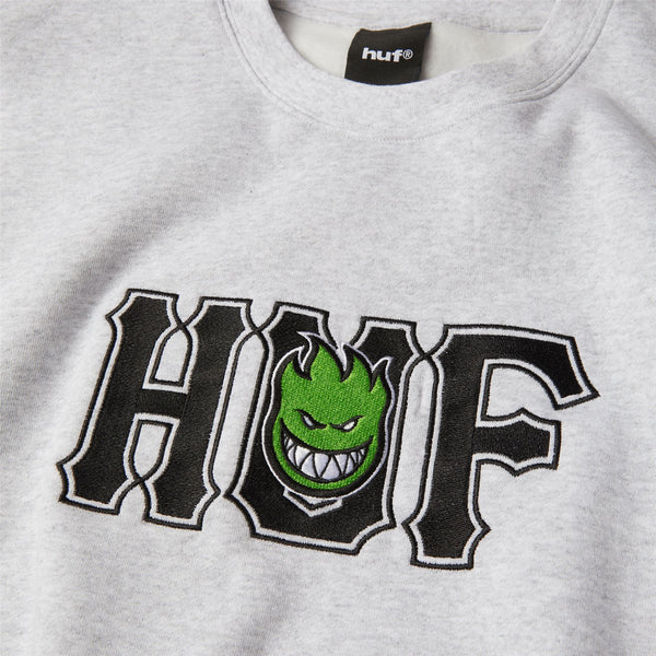 HUF Spitfire Union Crewneck (Heather Grey) - S