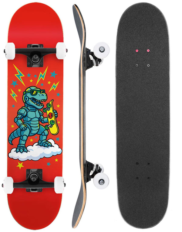 Venom My First Skateboard Kids Complete - Robo Dino Red - 7.25
