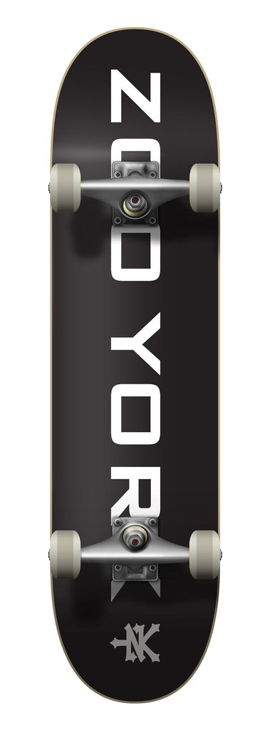 Zoo York OG 95 Logo Block Black / White 8" - 8, Default Complete Skateboard - 8.0"