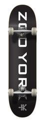 Zoo York OG 95 Logo Block Black / White 8" - 8, Default Complete Skateboard - 8.0"