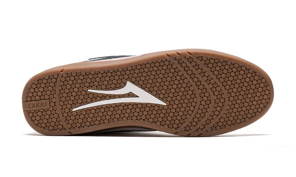 Lakai Brighton White Gum Suede Skate Shoes - Skatewarehouse.co.uk