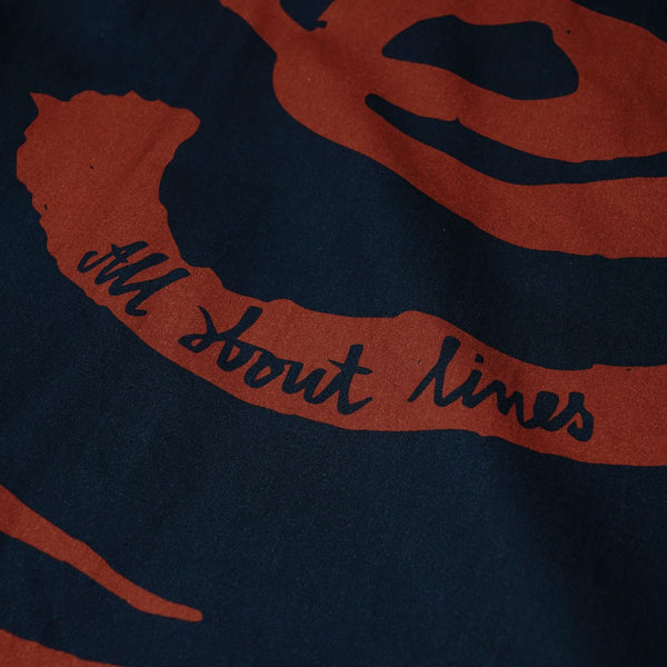 Magenta Lines Shirt - Navy Blue - L