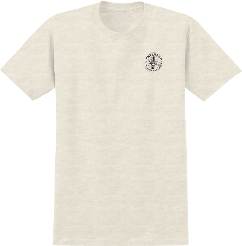 Anti Hero Engineering Tee (Heather Cream W / Black Prints)