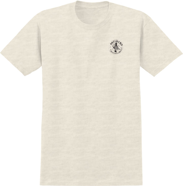 Anti Hero Engineering Tee (Heather Cream W / Black Prints)