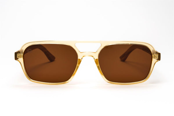 Luma Bantham Recycled Sunglasses - Amber - Skatewarehouse.co.uk