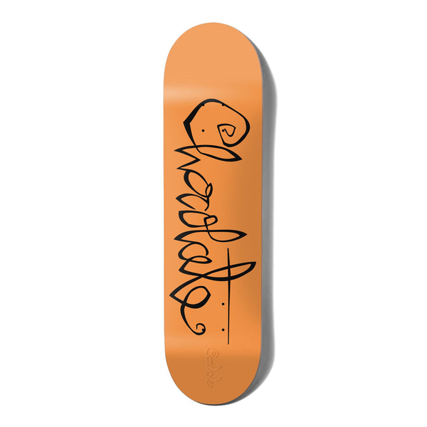Chocolate OG Script Carl Aikens Skateboard Deck - 8.5