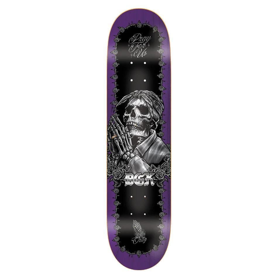 DGK Ortiz 'Devoted' (Twin Tail) Skateboard Deck - 8.25" - Skatewarehouse.co.uk