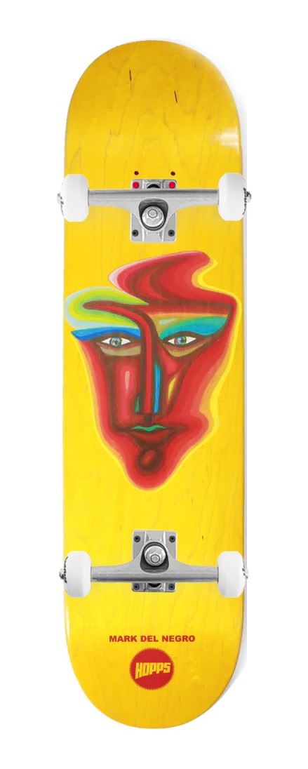 HOPPS Del Negro Jen Traub Artist x Venom Custom Complete Skateboard - 8.25