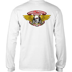 Powell-Peralta Winged Ripper Longsleeve Tee White - M