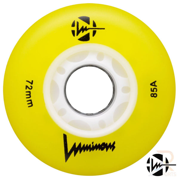 Luminous Led Inline Wheel (Set of 4 Wheels) - Yellow - 72Mm/85A - Skatewarehouse.co.uk