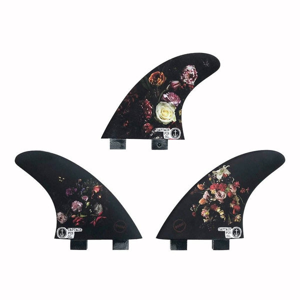 Captain Fin Co - Dion Agius Flowers Tri - Medium - Black (FCS) - M