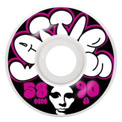 Opera Fatties 90a White / Pink Skateboard Wheels - 58mm