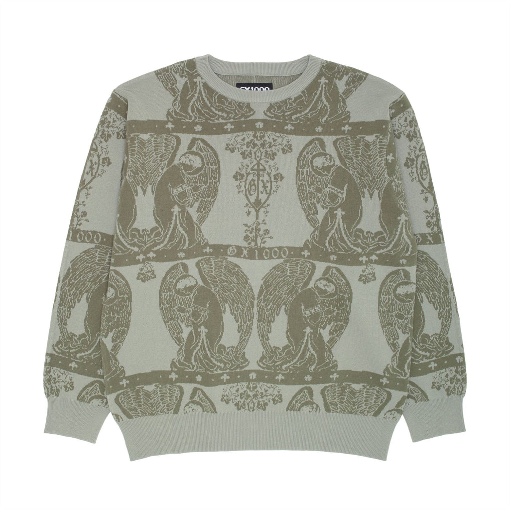 GX1000 Jacquard Knit Angel Sweater (Grey W / Green)