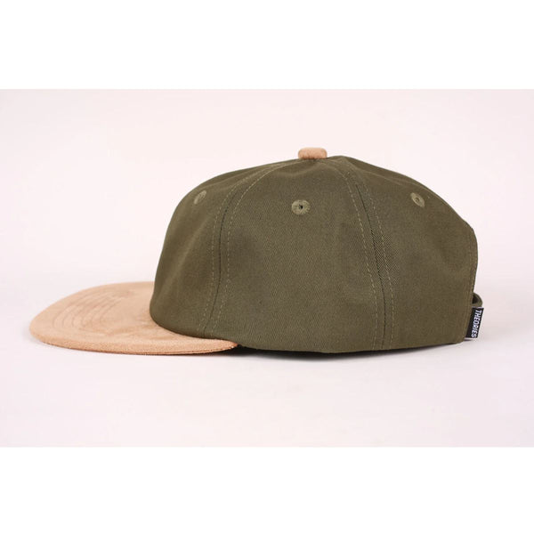 Theories Of Atlantis 'Hand Of Theories' Twill & Suede Snapback Moss / Brown