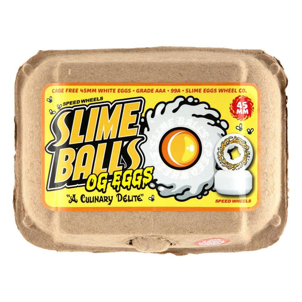 Slime Balls Skateboard Wheels OG Eggs 1/2 Dozen Mini Chub 99 - White - Skatewarehouse.co.uk