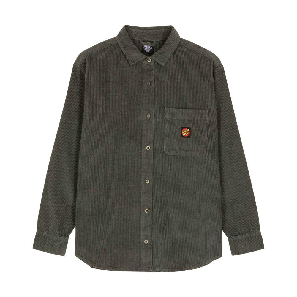 Santa Cruz Womens L/S Shirt Classic Label LS Shirt - Dark Moss - Skatewarehouse.co.uk