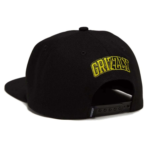 Grizzly x SmileyWorld Snapback Hat Black - Skatewarehouse.co.uk