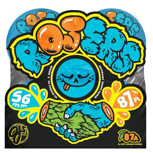OJ Soft Skateboard Wheels Rojers Keyframe 87a - Blue - Skatewarehouse.co.uk