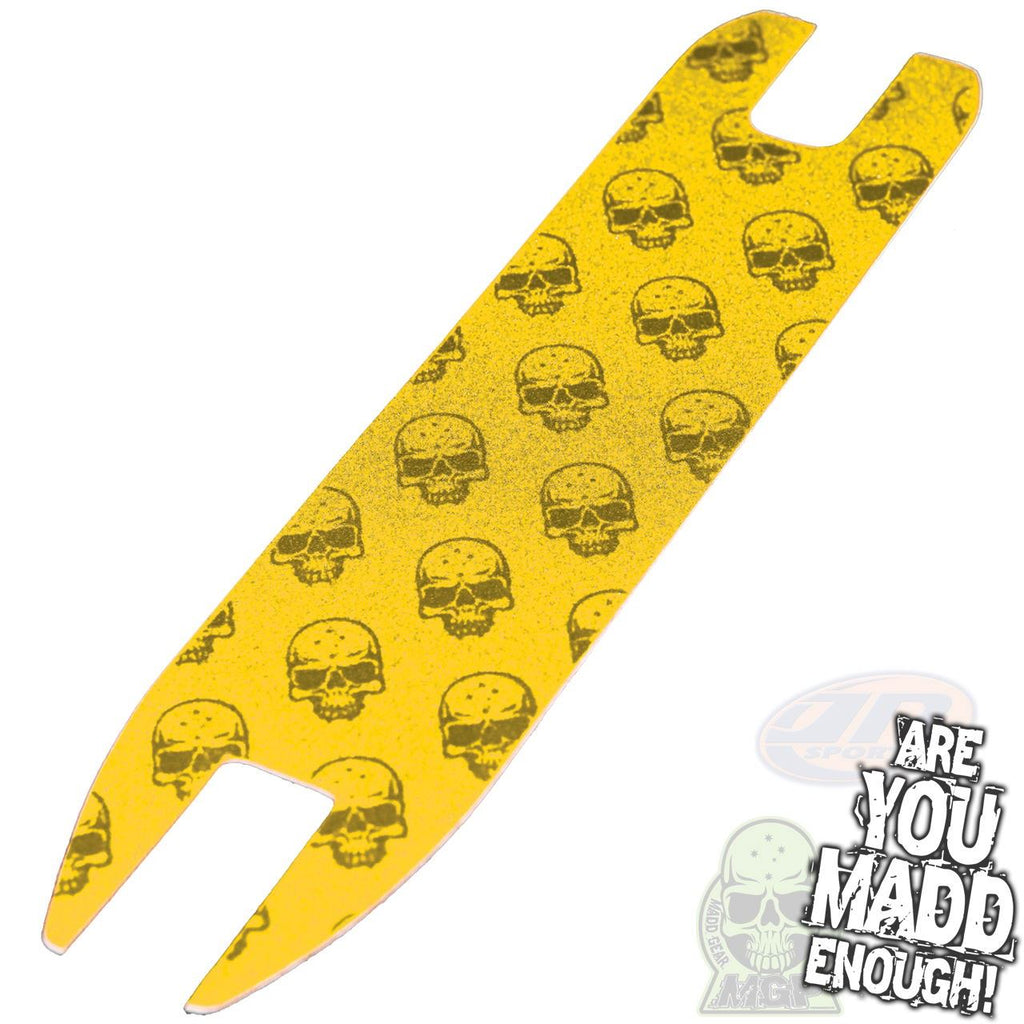Madd Gear Mgp Skulls Logo Grip Tape - Yellow - Skatewarehouse.co.uk