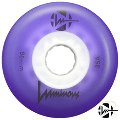 Luminous Led Inline Wheel (Set of 4 Wheels) - Purple - 80Mm/85A - Skatewarehouse.co.uk